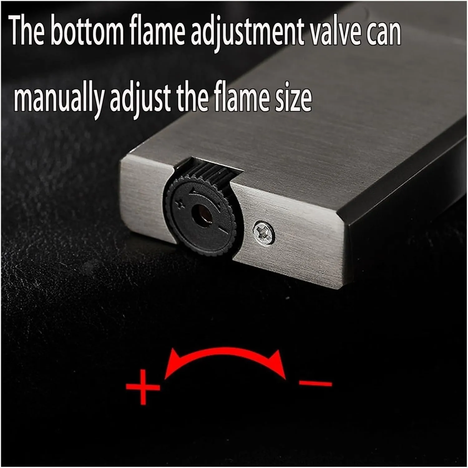 Dual Flame, Windproof Lighter, Soft Flame Fuel Window Lighter Butane Metal Lighter, Jet Flame Lighter, Adjustable Flame Lighter for Candles, Camping, Indoor and Outdoor(Silver)