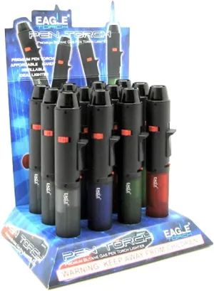 Eagle Torch Pen Gun Torch Lighter Butane Refillabe WindProof (12-Count)