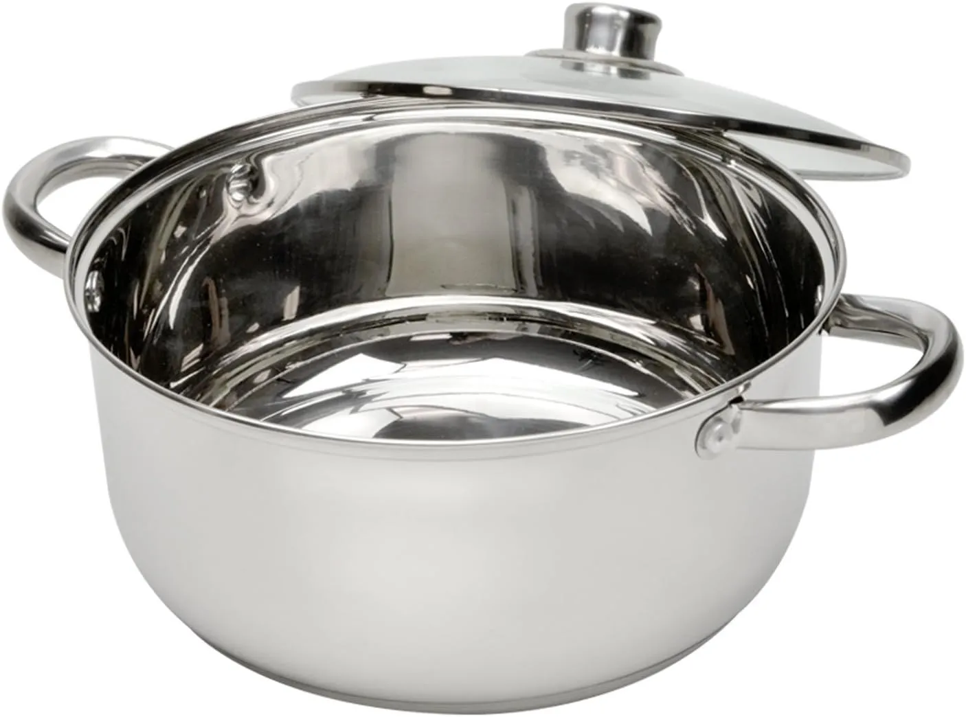 Ecolution Stainless Steel Stock Pot, Encapsulated Induction Ready Cooking Pot with Glass Lid, Oven Safe, Dishwasher Safe Soup Pot, 5-Quart