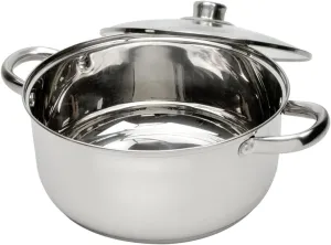 Ecolution Stainless Steel Stock Pot, Encapsulated Induction Ready Cooking Pot with Glass Lid, Oven Safe, Dishwasher Safe Soup Pot, 5-Quart