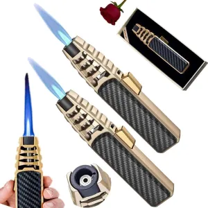 Electric Lighter,Rechargeable Plasma Lighter | Windproof, Waterproof, Adjustable Flame for BBQ & Outdoor Use - Camping & Hiking (Black Carbon Fibre 2pack)