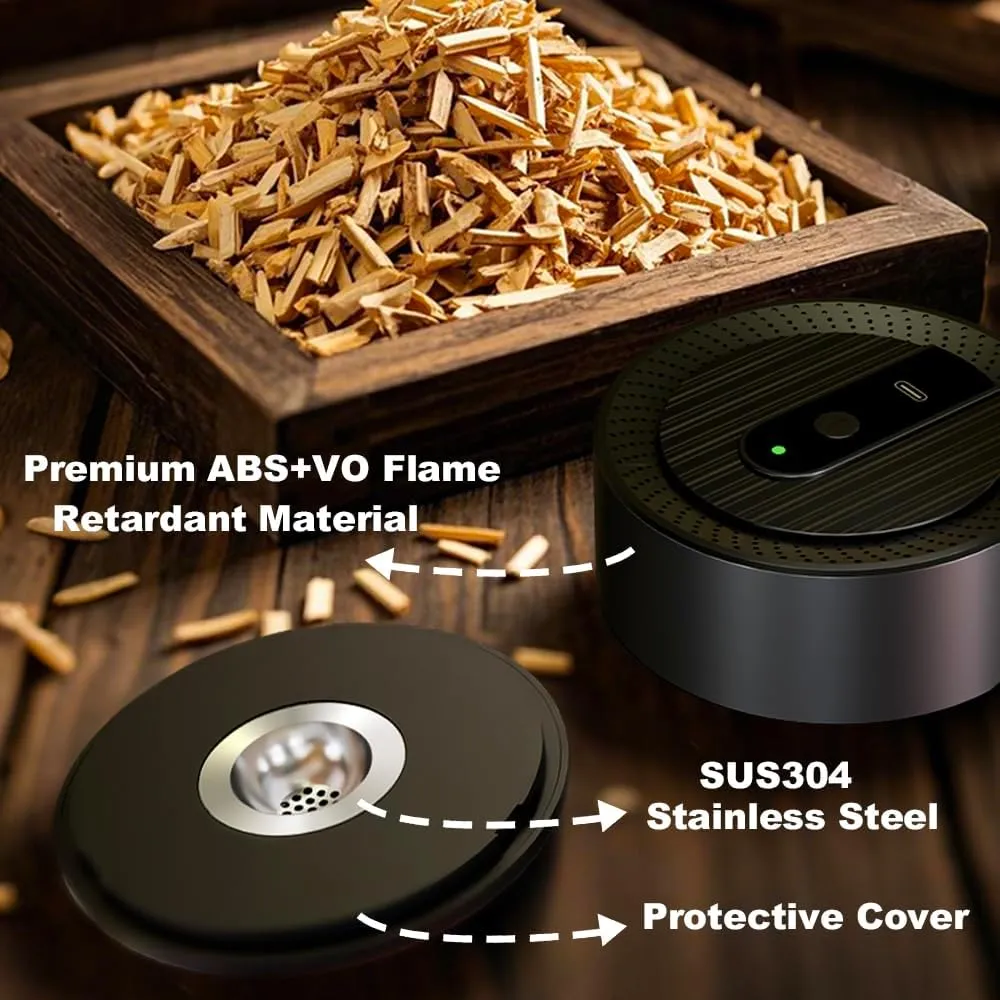 Electric Whiskey Smoker Kit with 12 Wood Chips, Rechargeable Cocktail Smoker Kit Built-in Lighter, No Butane Needed, Bourbon Whiskey Gifts for Men, Dad, Husband – Birthday, Christmas, Anniversary