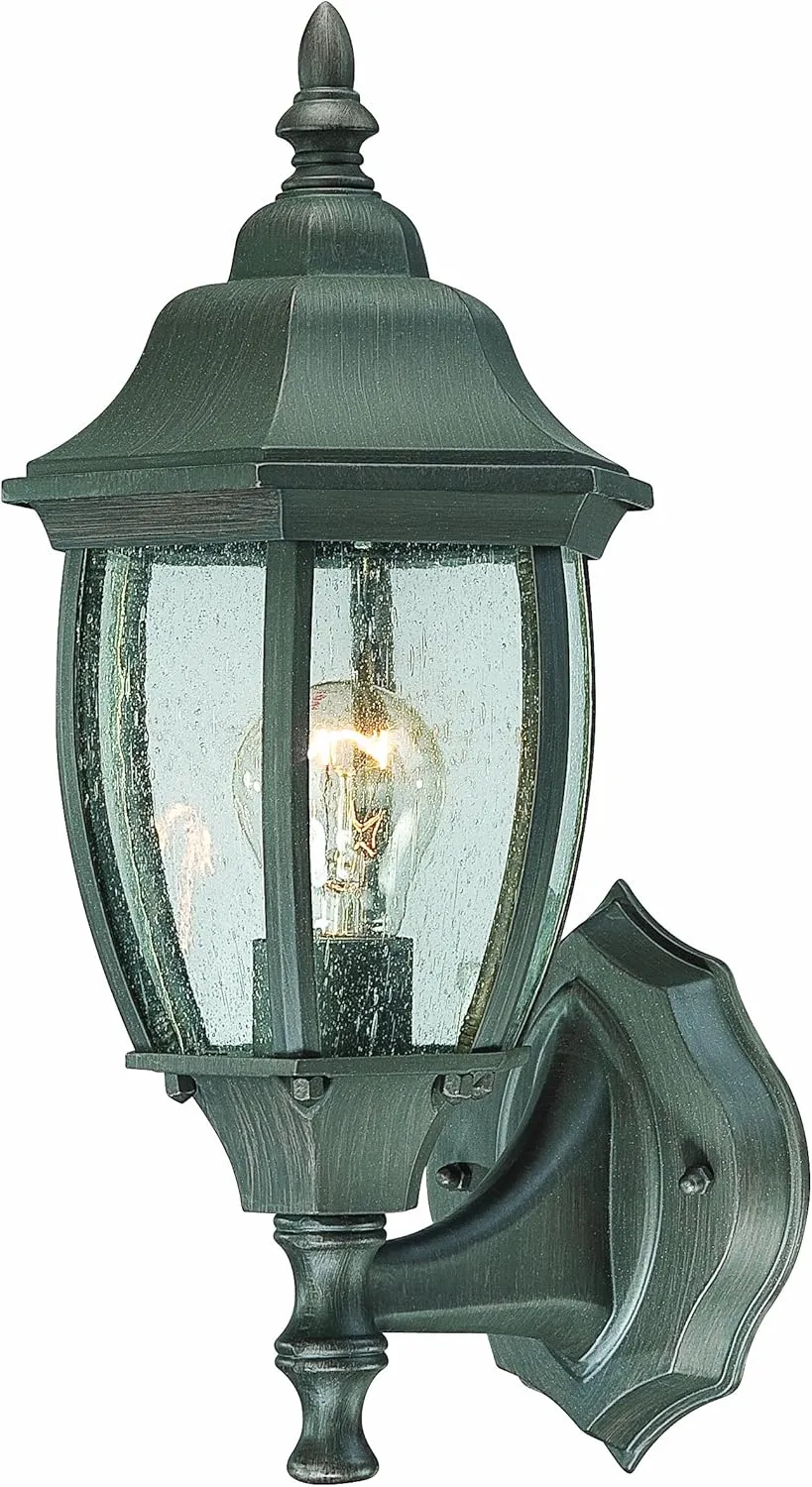 Elk Home Covington Outdoor Light-Wall Lantern, Painted Bronze & Glass, 6.5" W x 7.75" D x 14.25" H, Porch, Patio Light