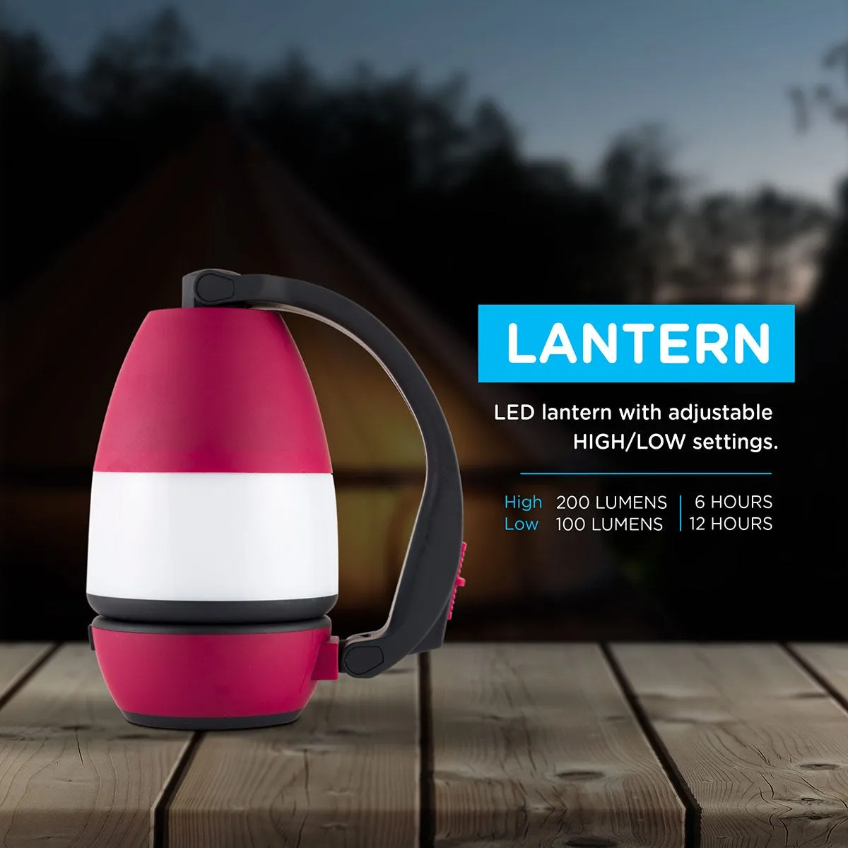 Enbrighten 3-in-1 Lantern, Red