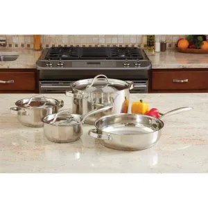 Ever Clad 7 piece Heavy Duty Stainless Steel Cookware Set KT7 Free Shipping