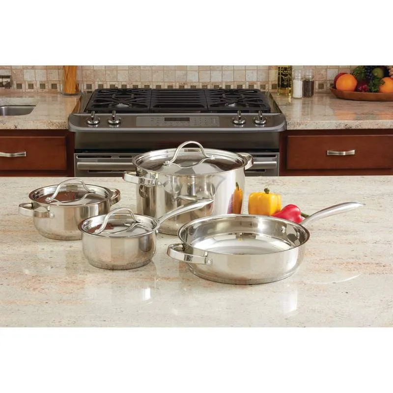Ever Clad 7 piece Heavy Duty Stainless Steel Cookware Set KT7 Free Shipping