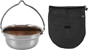 EVGATSAUTO Camping Pot Cookware, 304 Stainless Steel Hanging Camping Pot, for Walking