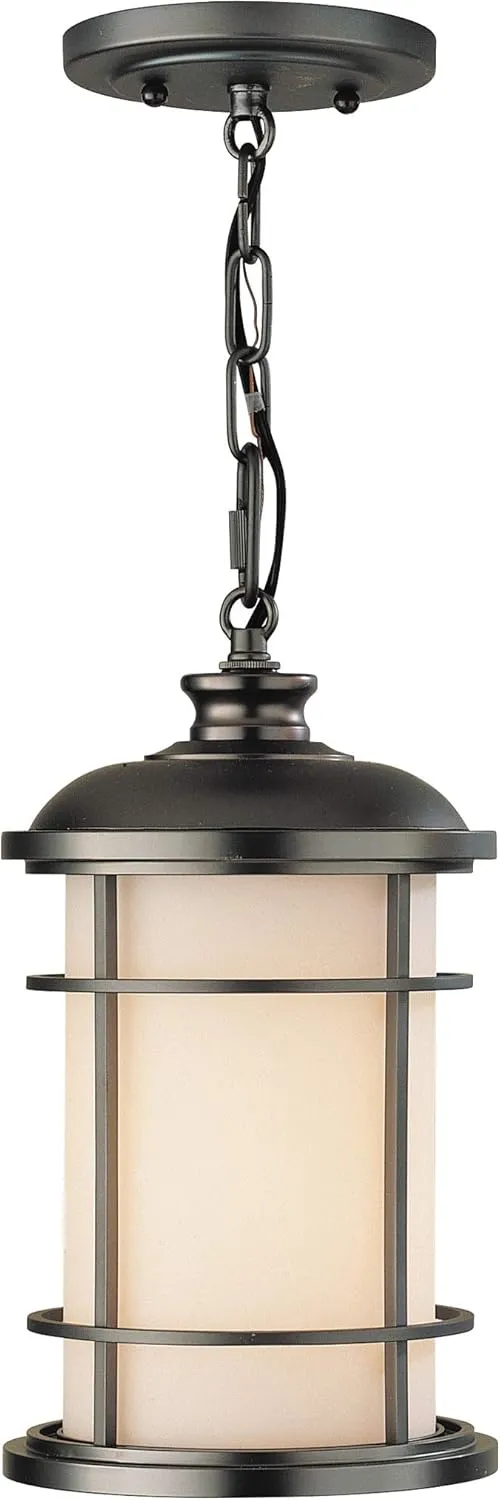 Feiss OL2209BB Lighthouse Outdoor Lighting Pendant Lantern, Bronze, 1-Light (7"Dia x 13"H) 60watts