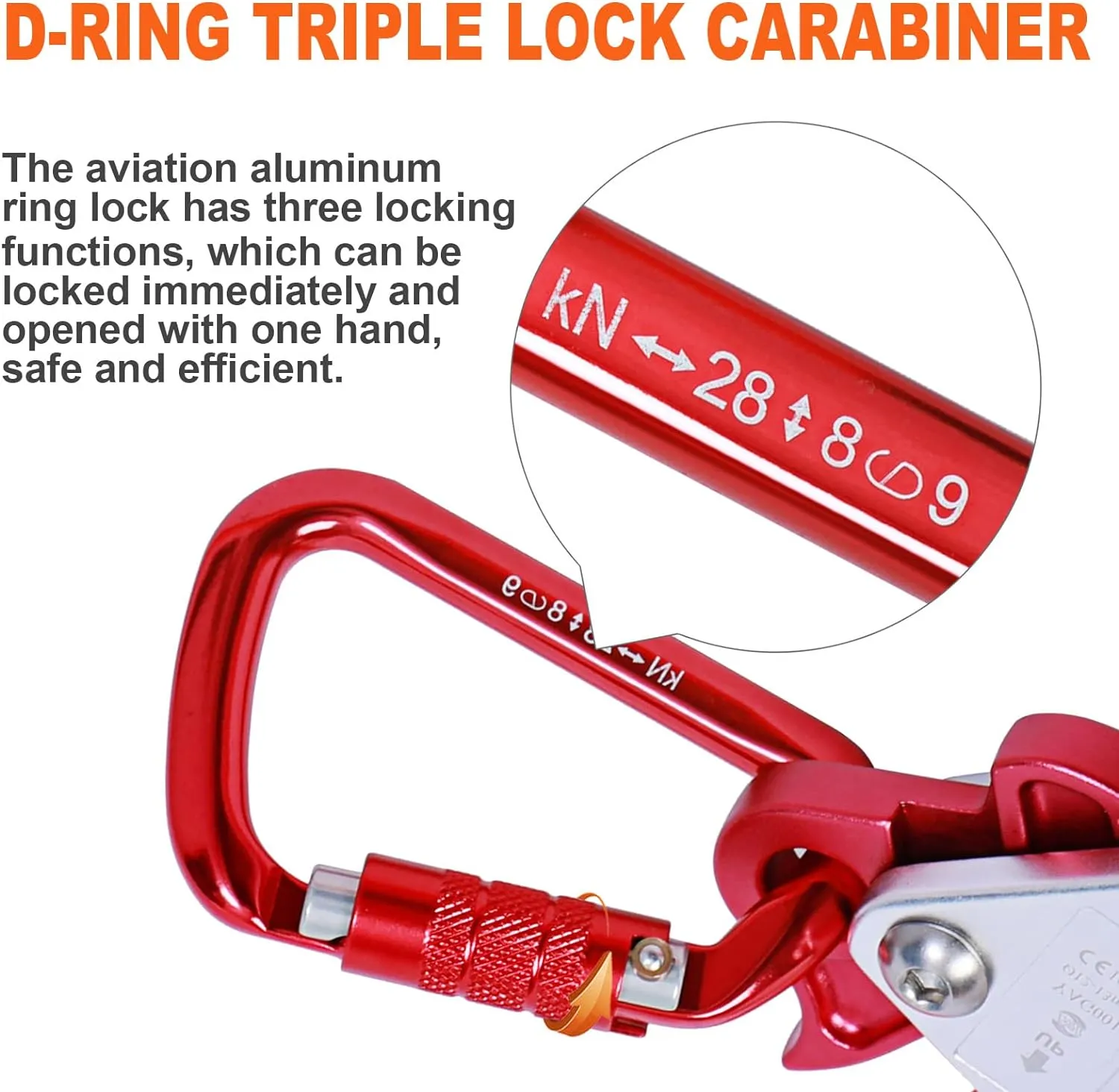 Flip Line, Wire Core Flipline 1/2" X 12', Wire Core Flip Line Kit with Triple Lock Carabiner Adjuster, Steel Swivel Snap, Climbing Flipline for Fall Protection, Arborist, Tree Climbers