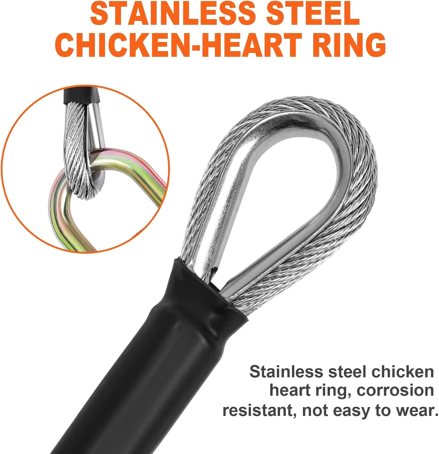 Flip Line, Wire Core Flipline 1/2" X 12', Wire Core Flip Line Kit with Triple Lock Carabiner Adjuster, Steel Swivel Snap, Climbing Flipline for Fall Protection, Arborist, Tree Climbers