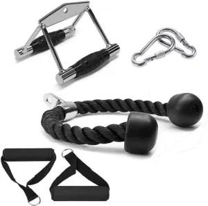 Forearm Wrist Trainer Set Arm Muscles Training Rope System Arm Biceps Triceps Blaster Hand Strength Trainning Home Gym Workout Equipment Rowing Handle with Non-Slip Grips, Carabiners