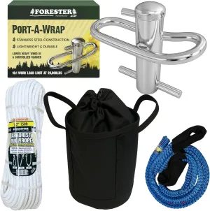 FORESTER Port-A-Wrap | Large Stainless Steel Portawrap for Tree Work | 7,000lb Breaking Strength | 10:1 Work Load Ratio at 2000lbs | Arborist Tree Rigging Equipment