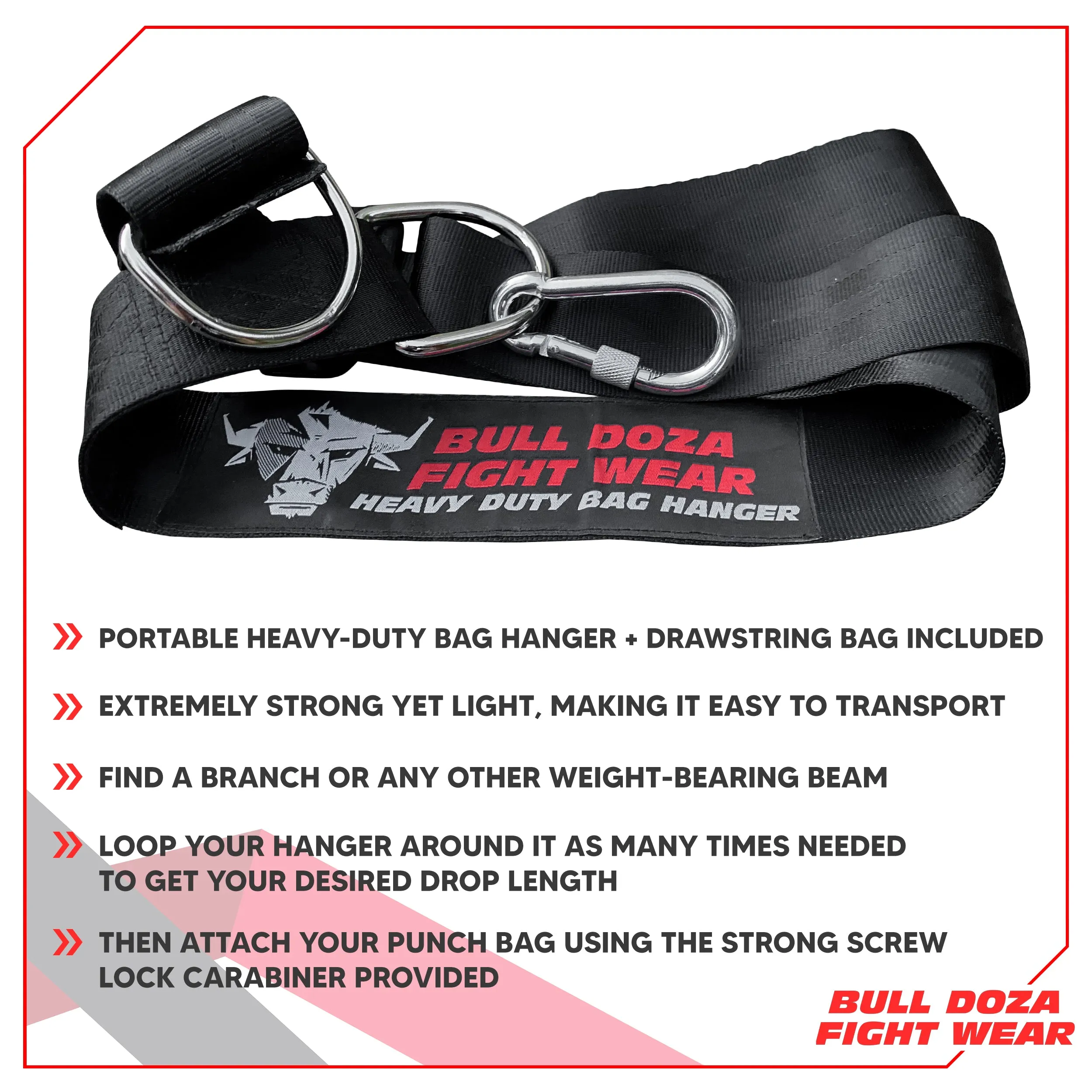 FOUR SIZES 3ft-10ft HEAVY DUTY PUNCH BAG HANGER STRAP