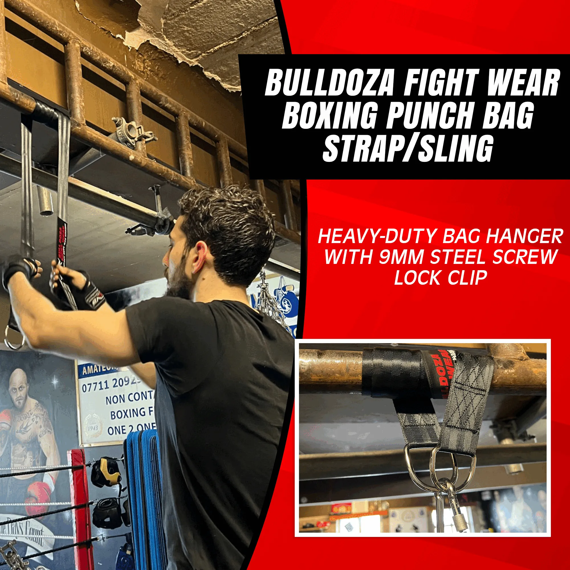 FOUR SIZES 3ft-10ft HEAVY DUTY PUNCH BAG HANGER STRAP