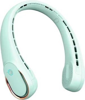 FrSara Neck Fan,Personal Fans for Your Neck, Adjustable, 360° Cooling, Super Quiet, No Blade Fan Design, No Hair Twisting, Even Air Volume On Both Sides, Non-Slip, Short Charging, Long Use Time