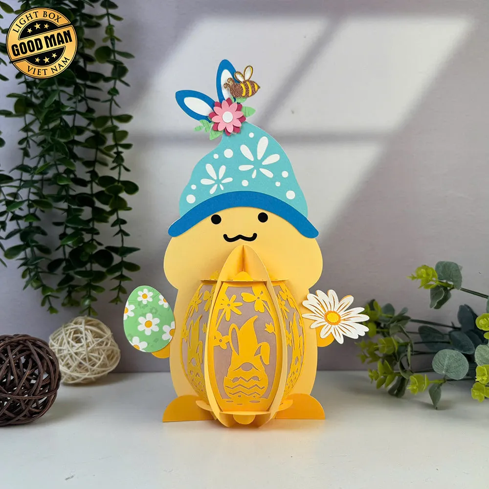 Funny Easter Gnome - Easter Gnome 3D Lantern File - Cricut File 2 - LightBoxGoodMan