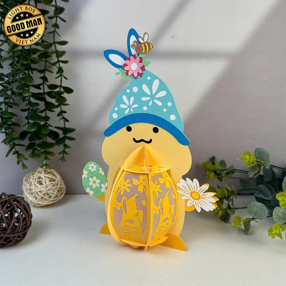 Funny Easter Gnome - Easter Gnome 3D Lantern File - Cricut File 2 - LightBoxGoodMan