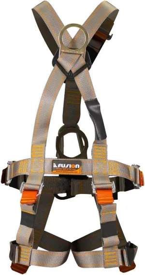 Fusion Climb Plemistis Full Body Harness (5,000 LBS Rated) Professional Ziplining Full Body Harness for Ziplining, Rappelling, Mountain Climbing, Rock Climbing - Heavy Duty Harness