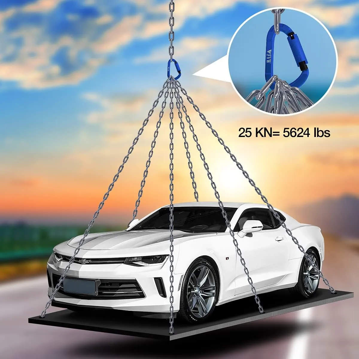 FVW Auto Locking Rock Climbing Carabiner Clips,Professional 25KN (5620 lbs) Heavy Duty Caribeaners for Rappelling Swing Rescue & Gym etc, Large D-Shaped Carabiners