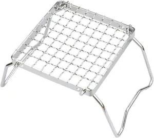 GANAZONO 1set Stainless Steel Bbq Rack Portable Outdoor Grill for Camping Picnics Parties Durable Design Excellent Stability for Travel Bbq Activities