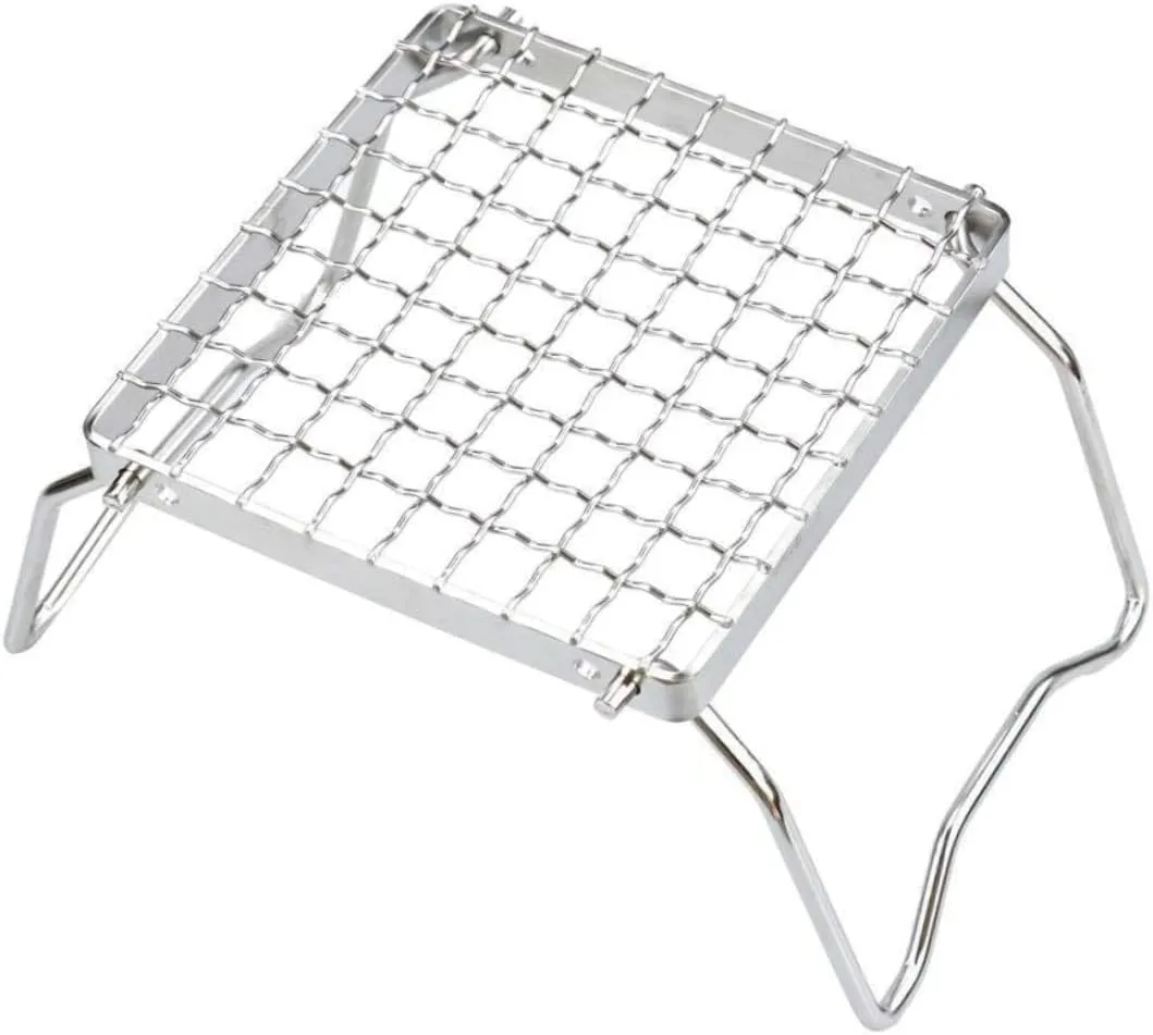 GANAZONO 1set Stainless Steel Bbq Rack Portable Outdoor Grill for Camping Picnics Parties Durable Design Excellent Stability for Travel Bbq Activities