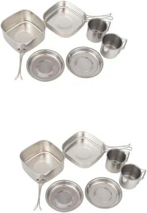 GANAZONO Outdoor Camping Cooker Cooler Oven Accessories Kit Portable Gear Bag Tin Charger Van Tableware Pans