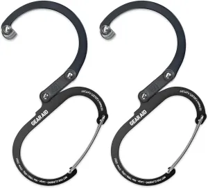 GEAR AID HEROCLIP (Large) Carabiner Gear Clip and Hook for Hanging Heavy Duty Items, Camping Backpacks, Suitcases, Kayaks, Bicycles, Garage Organization and More