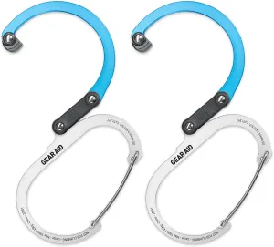 GEAR AID HEROCLIP (Large) Carabiner Gear Clip and Hook for Hanging Heavy Duty Items, Camping Backpacks, Suitcases, Kayaks, Bicycles, Garage Organization and More