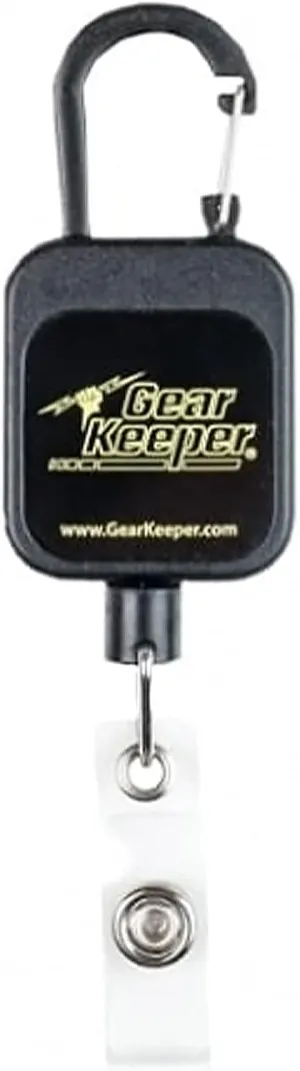 Gear Keeper RT5-5816 Super Badge Retractor with Carabiner Clip And End Pivot Ball Connection - Heavy Duty 36” Lanyard For ID Badges Holder Reels - D-Rings, Belt Loops, Web Straps - Made in USA - Black