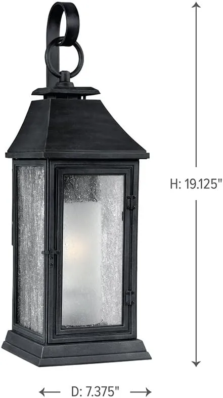 Generation Lighting-Sean Lavin-One Light Outdoor Wall Sconce in Transitional Style-7.38 Inch Wide by 19.13 Inch Tall-Dar