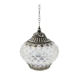 Glass Led Lantern - Iridescent