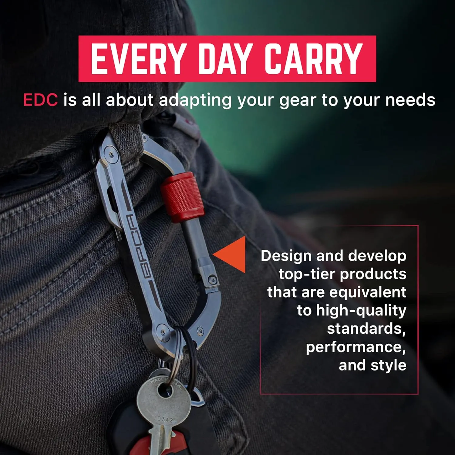 GPCA Carabiner Keychain Clip, Key Organizer, Key Ring, car Key Holder, Multi Tool EDC Gear with Bottle Opener