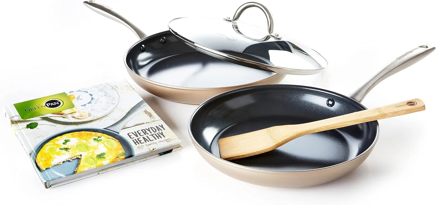 GreenPan Limited Edition 10th Anniversary 5pc Ceramic Non-Stick Cookware Set, Bronze