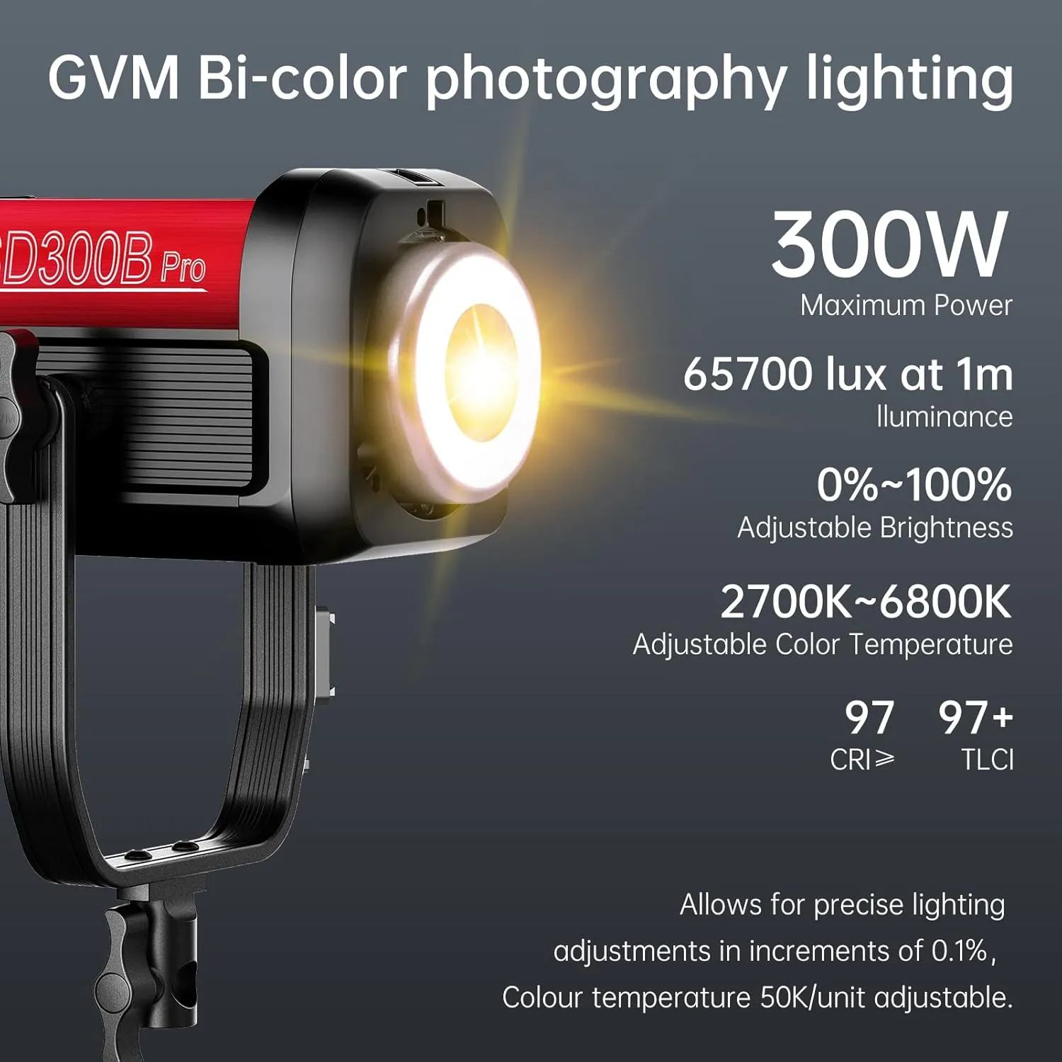 GVM 300W Photography Lighting Bi-Color Video Light with Bowens Mount Lantern Softbox and Stand CRI 97  CCT 2700K~6800K 12 Lighting Scenes App Control Studio Lights for Photography
