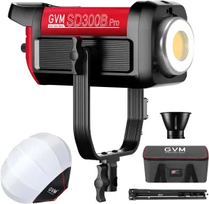 GVM 300W Photography Lighting Bi-Color Video Light with Bowens Mount Lantern Softbox and Stand CRI 97  CCT 2700K~6800K 12 Lighting Scenes App Control Studio Lights for Photography