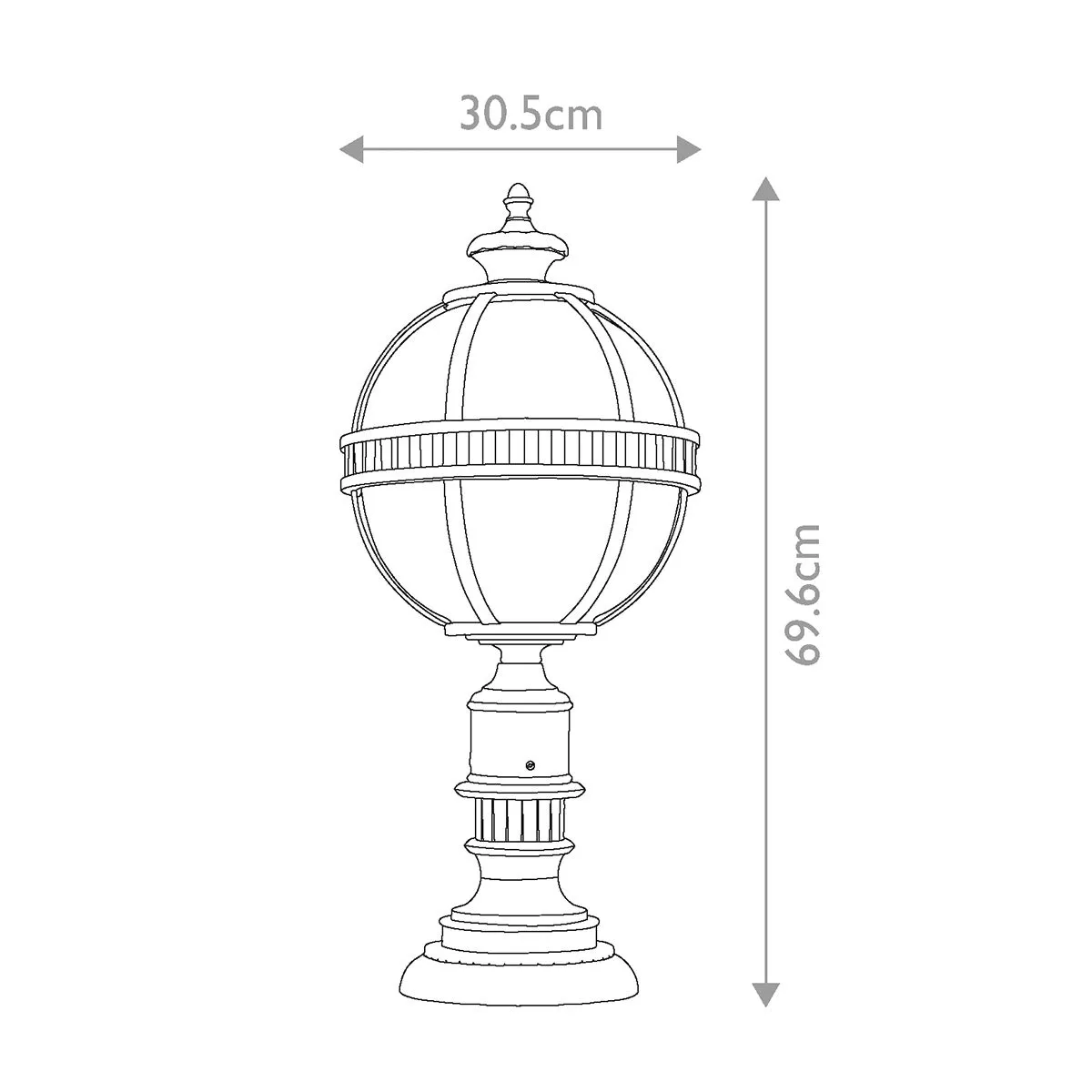 Halleron 3 Light Pedestal Lantern | Londonderry