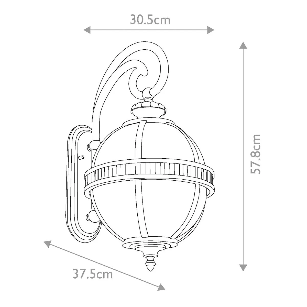 Halleron 3 Light Wall Lantern | Londonderry