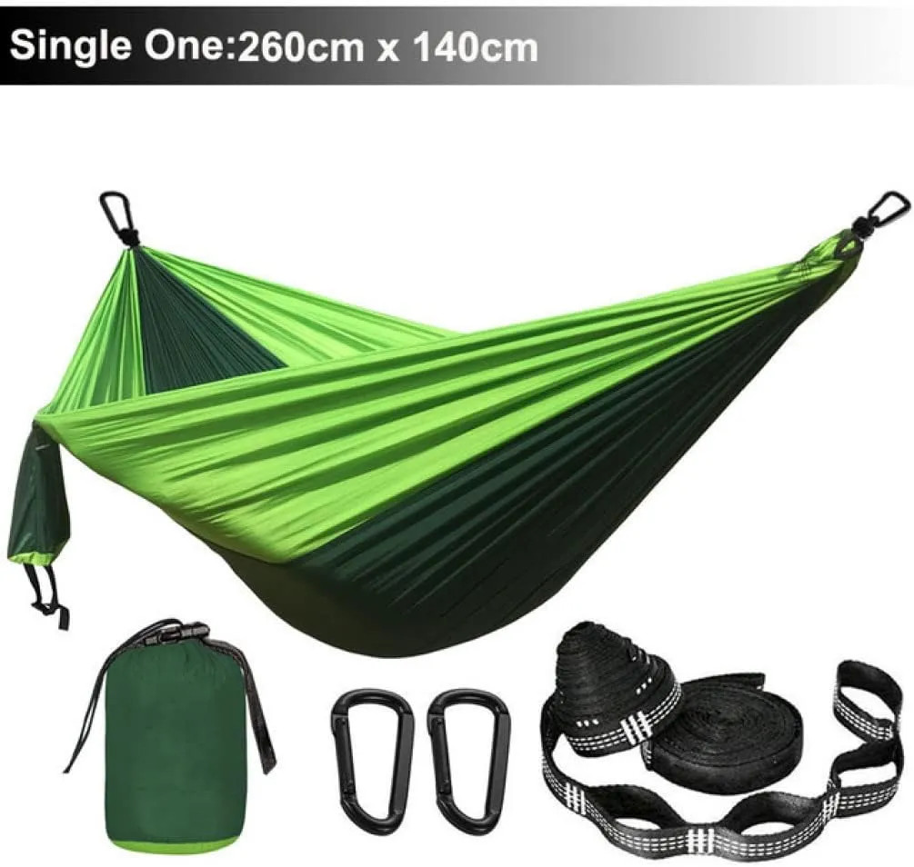 Hammocks Parachute Hammock with Hammock Straps and Black Carabiner Camping Survival Travel Outdoor Beach Hiking Gear Backpacking Hammock Outdoor Hammock