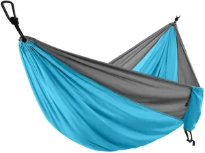 Hammocks Parachute Hammock with Hammock Straps and Black Carabiner Camping Survival Travel Outdoor Beach Hiking Gear Backpacking Hammock Outdoor Hammock