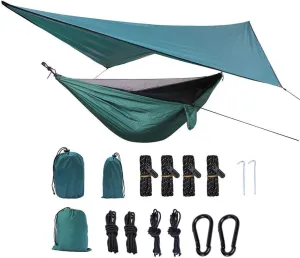 Hamocks Swing Chair Outfitters Hammock Camping Outdoor Survival Travel Camping with Mosquito Net Easy Assembly Portable Parachute Nylon Easy to Clean