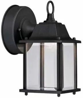 Hampton Bay Black Outdoor LED Wall Lantern HB7002-05