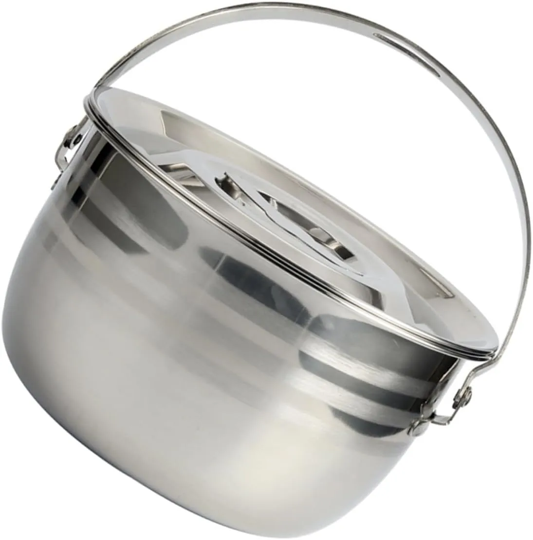 Happyyami 1pc High Capacity Soup Pot Non Stick Stew Pot for Cooking Camping Bbq Even Heat Distribution Convenient Handle