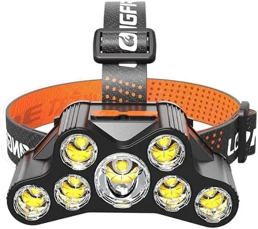 Headlight 52000 Strong Light Night Fishing All Night Long Range Long Range Rechargeable Head Wear Portable Headlight