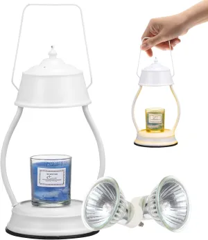 Healifty Dimmable Candle Warmer Lamp with Timer Adjustable Vintage Style Wax Melting Lantern for Home Office Decor Includes Bulb Present for Friends and Family