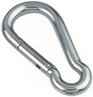 Heavy Duty 5.5" Carabiner Snap Hook 316 Stainless Steel Marine Grade 4180 BP