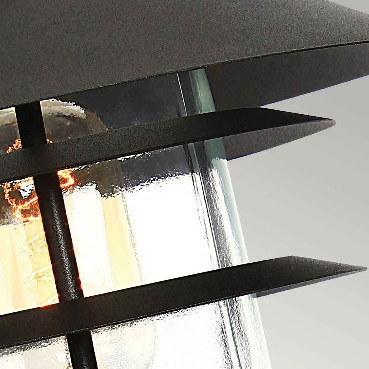 Helsingor 1 Light Pedestal Lantern | Black