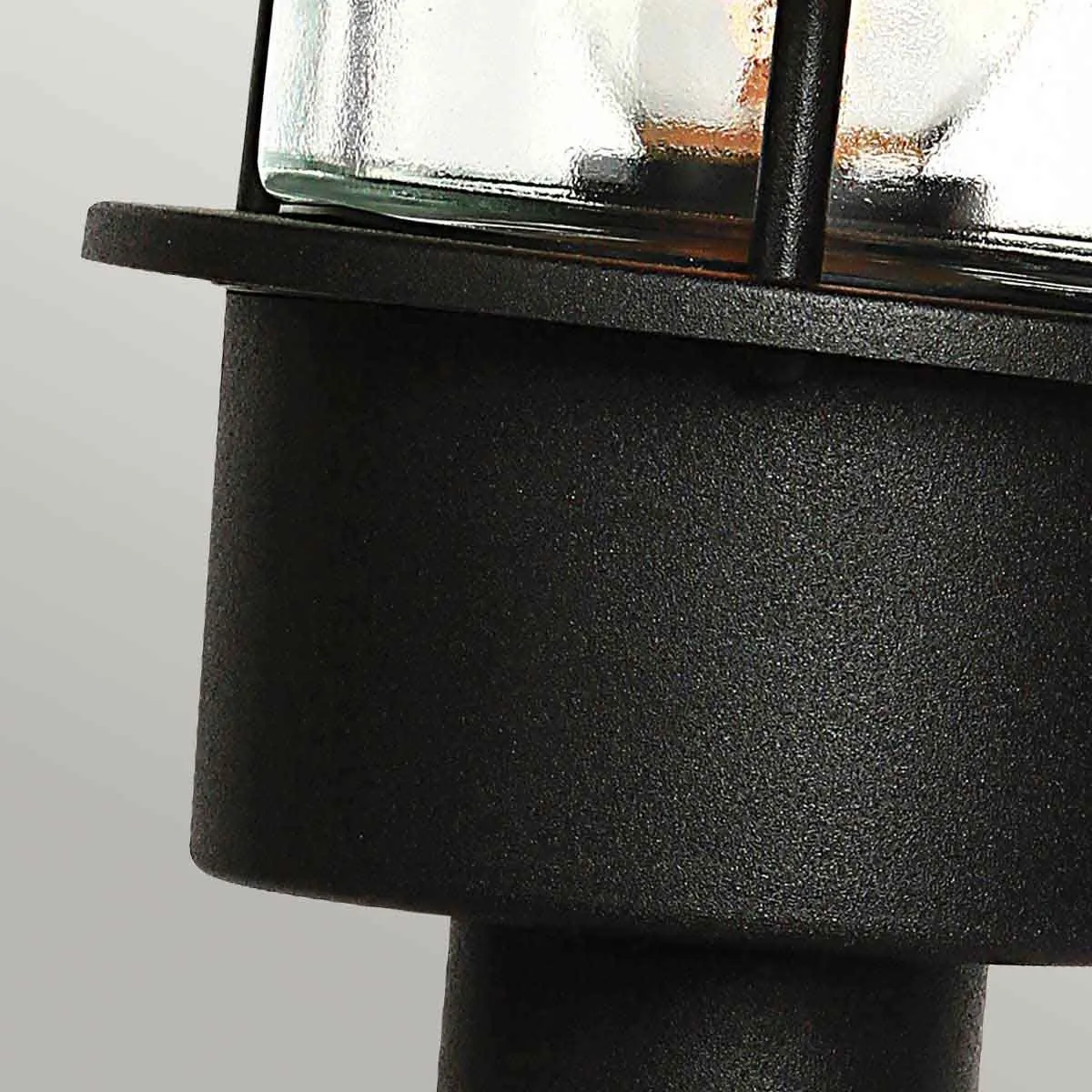 Helsingor 1 Light Pedestal Lantern | Black