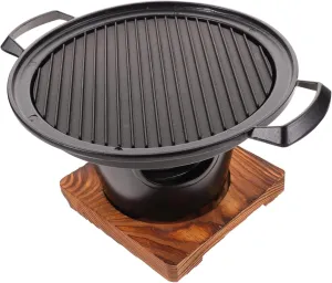 HEMOTON Indoor Korean Barbecue Grill Mini Bbq Stove for Camping Outdoor Cooking Hibachi Grill