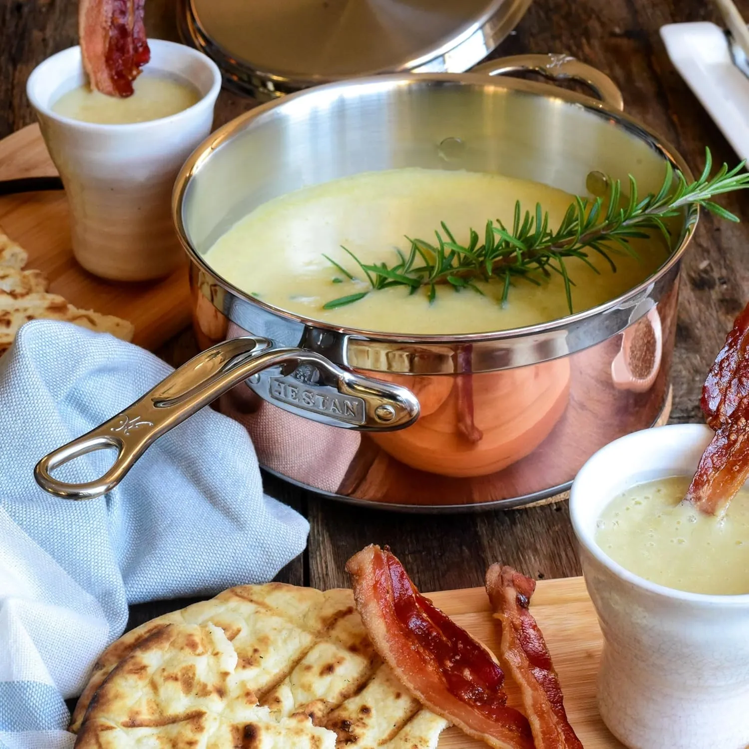 Hestan - CopperBond Collection - 100% Pure Copper Sauce Pan, Induction Cooktop Compatible, 4 Quart