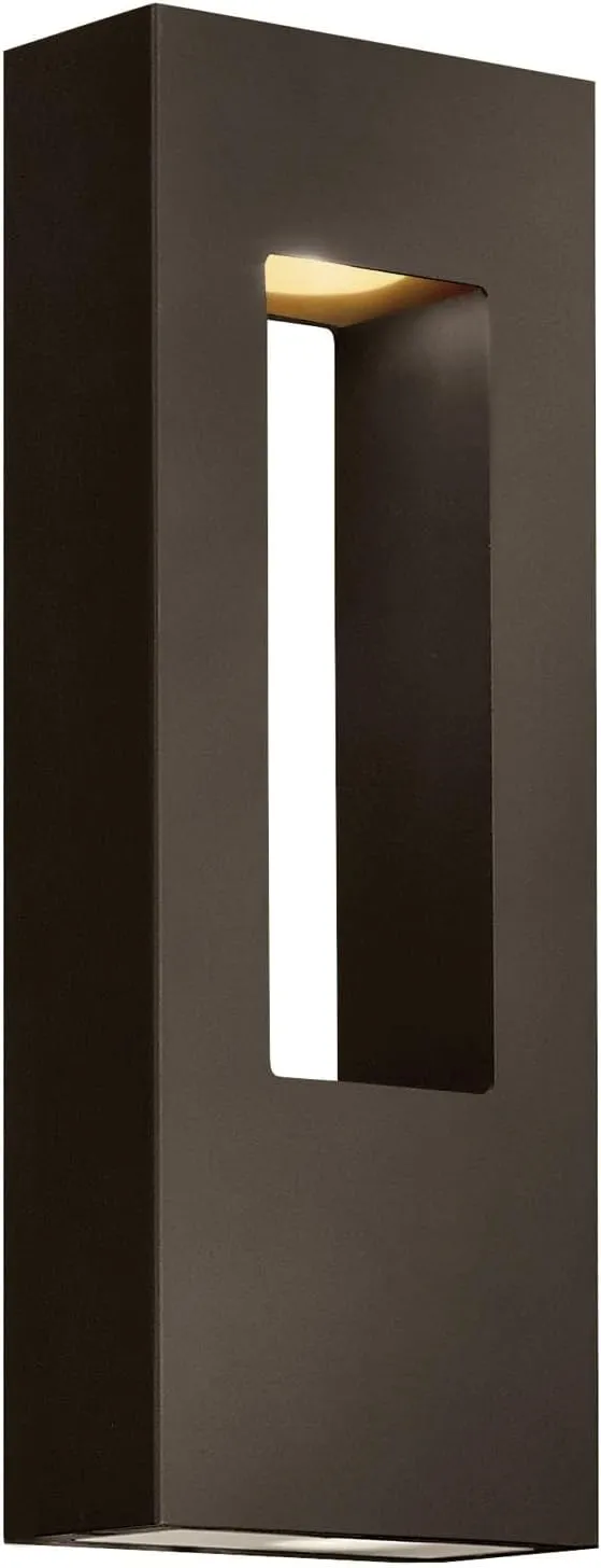 Hinkley Atlantis 1648BZ-LED Medium LED Wall Mount Lantern - Aluminum, Dark Sky Compliant, Integrated LED, 120v, Dimmable - Bronze